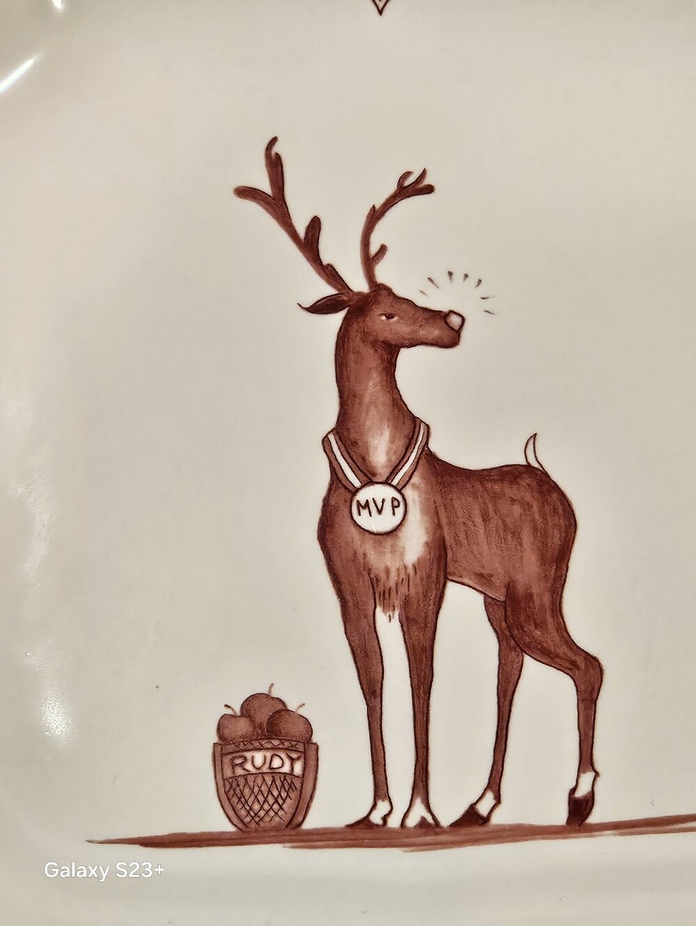 RARE JULISKA REINDEER GAMES RUDOLPH CHRISTMAS ACCENT SALAD PLATE - Picture 3 of 6